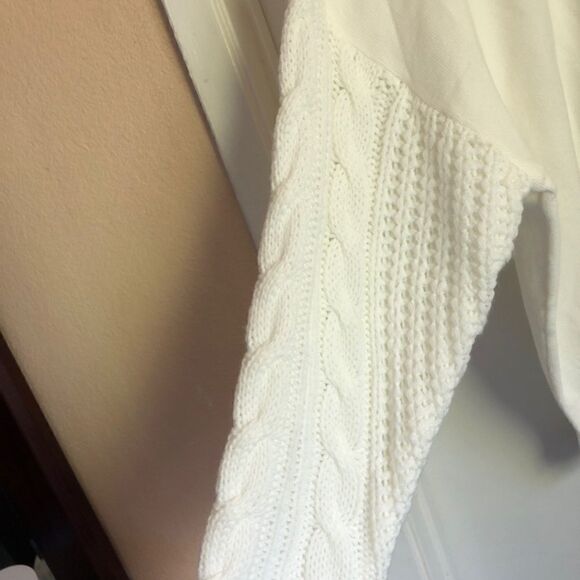 ANTHROPOLOGIE LEA &Viola Cable -Knit Cream Sweater.Size S - Picture 5 of 7